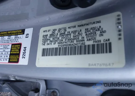 2010 Pontiac Vibe z USA, uszkodzony, nr VIN 5Y2SP6E86AZ407162